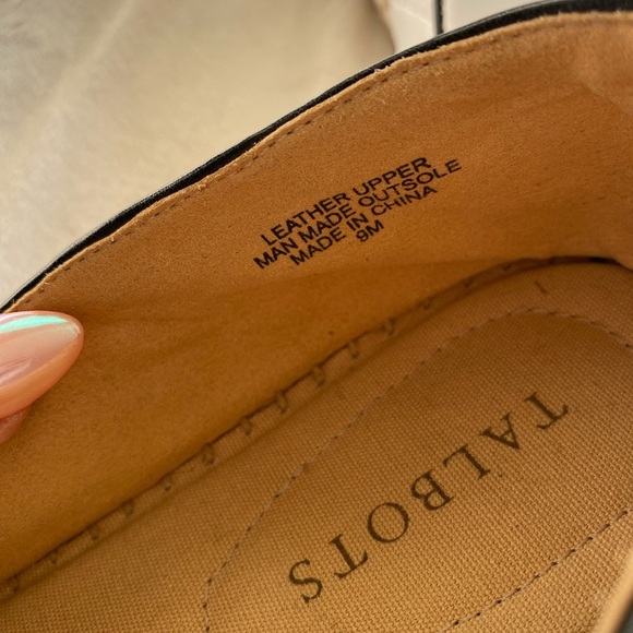 Talbots Quilted Leather Espadrille Flats | Size 9 | Black & White Slip-On - Picture 4 of 9